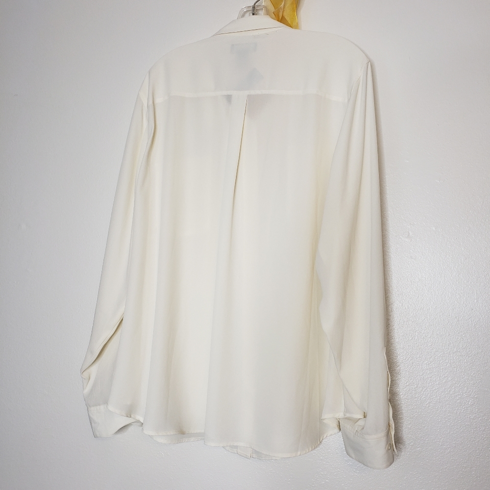 NEW Investments Ivory Boyfriend Shirt Vintage - Picture 12 of 13